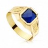 18K SELLO ORO AMARILLO CADETE HUECO PIEDRA ZAFIRO SPINEL 7 X 6 MM.
