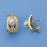 18K PENDIENTES PERLA CULTIVADAS. 16 X 9 MM.