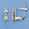 18K PENDIENTES CIRCONITAS. 8 X 3 MM.
