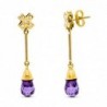 18K PENDIENTES ORO AMARILLO LARGO 5 CIRCONITAS AMATISTA