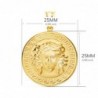 18K MEDALLA ORO AMARILLO MEDUSA CON BORDE DE GRECA MATIZADA 25 MM