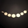 18K PULSERA ORO BICOLOR CON MEDUSAS DE 25 Y 20 MM EN BRILLO. LARGO: 20,5 CM