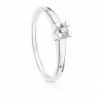 18K SOLITARIO ORO BLANCO DIAMANTE TALLA BRILLANTE 0,150 QTES. G-VS2
