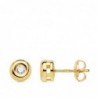 18K PENDIENTES ORO AMARILLO CHATÓN DIAMANTES 0,100 QTES. G-VS2. CIERRE PRESIÓN