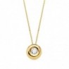 18K GARGANTILLA ORO AMARILLO CHATON DIAMANTE 0,050 QTES. G-VS2. CADENA 42 CM