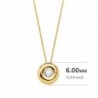 18K GARGANTILLA ORO AMARILLO CHATON DIAMANTE 0,050 QTES. G-VS2. CADENA 42 CM