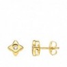 18K PENDIENTES ORO AMARILLO ESTRELLA 5,5 X 5,5 MM DIAMANTE 0,040 QT. G-VS2.