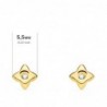 18K PENDIENTES ORO AMARILLO ESTRELLA 5,5 X 5,5 MM DIAMANTE 0,040 QT. G-VS2.
