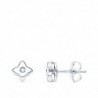 18K PENDIENTES ORO BLANCO ESTRELLA 5 X 5 MM DIAMANTE 0,030 QT. G-VS2.