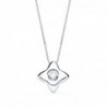 18K GARGANTILLA ORO BLANCO ESTRELLA CON DIAMANTE 0,050 QTES. G-VS2. CADENA 42 CM
