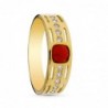 18K SORTIJA CORAL FINO 4 MM CIRCONITAS