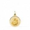 18K MEDALLA VIRGEN MARIA AUXILIADORA BISEL 16 MM
