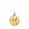 18K MEDALLA VIRGEN DE MONTSERRAT BISEL 16 MM