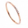 18K SORTIJA ORO ROSA 5 DIAMANTES 0,025 QTES. CUERPO REDONDO 1 MM