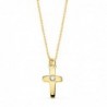 18K GARGANTILLA CRUZ 8 X 5MM. 1 DIAMANTE 0,015QT. CADENA VENECIANA 45CM. G-VS2