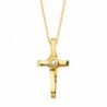 18K GARGANTILLA CRUZ 16 X 8,5MM.1 DIAMANTE 0,015QT.CADENA VENECIANA 45CM. G-VS2