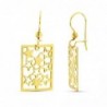 18K PENDIENTES ORO AMARILLO LASER CUADRADO