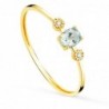 18K SORTIJA ORO AMARILLO DIAMANTES 0,016 QTES.G-VS2 AGUAMARINA 4X3MM.CUERPO 1MM