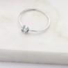 18K SORTIJA ORO AMARILLO AGUA MARINA NATURAL 4X3 MM O.A.CUERPO 1.10 MM
