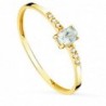 18K SORTIJA DIAMANTES 0.030 QT+ OVAL AGUA MARINA NATURAL 4X3 MM CUERPO 1.30 MM