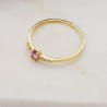 18K SORTIJA DIAMANTES 0.030 QT+ OVAL AGUA MARINA NATURAL 4X3 MM CUERPO 1.30 MM