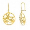 18K PENDIENTES ORO AMARILLO REDONDOS MOTIVOS CALADOS. CIERRE GANCHO