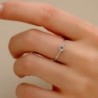 18K SORTIJA DIAMANTES 0.030 QT+ OVAL AGUA MARINA NATURAL 4X3 MM CUERPO 1.30 MM