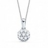 18K GARGANTILLA ORO BLANCO COLGANTE 7 MM. DIAMANTES 0,301 QTS. CADENA 42+3 CM