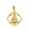 18K MEDALLA VIRGEN DEL ROCIO PANDERETA 25 X 22 MM