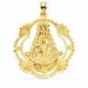 18K MEDALLA VIRGEN DEL ROCIO PANDERETA 38 X 34 MM
