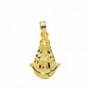 18K VIRGEN DEL ROCIO SILUETA 20 X 15 MM