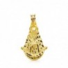 18K VIRGEN DEL ROCIO SILUETA 30 X 20 MM TALLADA