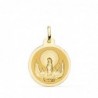 18k MEDALLA VIRGEN PILAR EN BRILLO 20 MM