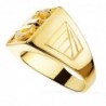 18K SELLO ORO AMARILLO CABALLERO EURO CON PIEDRAS 16 X 16 MM