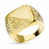 18K SELLO ORO AMARILO CABALLERO 19X21 MM