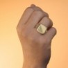 18K SELLO ORO AMARILO CABALLERO 19X21 MM