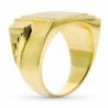 18K SELLO ORO AMARILLO CABALLERO CUADRADO 16 X 16 MM