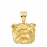 18K COLGANTE ORO AMARILLO CABEZA BULLDOG INGLES TALLADA. 27 X 31 MM