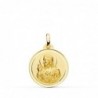 18K MEDALLA CORAZÓN DE JESÚS BISEL 18 MM