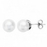 18K PENDIENTES ORO BLANCO PERLA CULTIVADA 7.5-8 MM.
