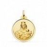 18K MEDALLA VIRGEN DEL CARMEN BISEL 24 MM