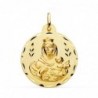 18K MEDALLA VIRGEN DEL CARMEN TALLADA 28 MM
