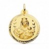 18K ESCAPULARIO HELICE VIRGEN CARMEN Y CORAZON DE JESUS 30 MM