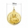18K ESCAPULARIO HELICE CALADO VIRGEN CARMEN Y CORAZON DE JESUS 26 MM