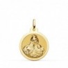 18K ESCAPULARIO BRILLO VIRGEN DEL CARMEN Y CORAZON DE JESÚS 20 MM.