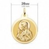 18K ESCAPULARIO BRILLO VIRGEN DEL CARMEN Y CORAZON DE JESÚS 26 MM.