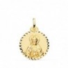 18K MEDALLA SAGRADO CORAZÓN JESÚS BRILLO TALLA CRUZADA 20 MM
