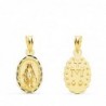 18K MEDALLA VIRGEN DE LA MILAGROSA OVAL TALLADA 15 X 10 MM