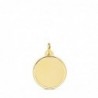 18K MEDALLA DISCO MATE BISEL 14 MM.