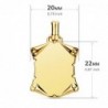 18K PERGAMINO LISO BRILLO PAPIRO. 22 X 20 MM
